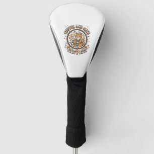 Kaffee Und Katzen Katze Kaffee Vintage Vektor Kuns Golf Headcover