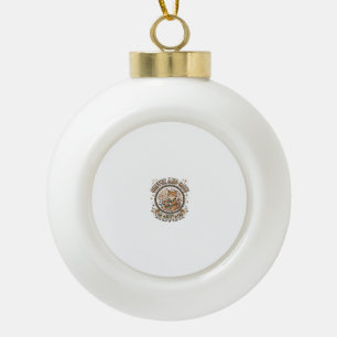 Kaffee Und Katzen Katze Kaffee Vintage Vektor Kuns Keramik Kugel-Ornament