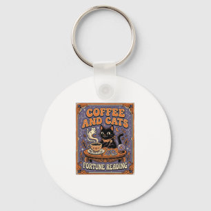 Kaffee und Katzen Katze Teeblätter Kaffee Schicksa Schlüsselanhänger
