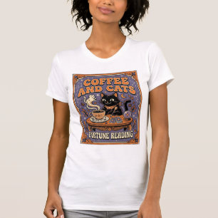 Kaffee Und Katzen Katze Teeblätter Kaffee Schicksa T-Shirt