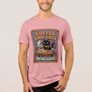 Kaffee Und Katzen Katze Teeblätter Kaffee Schicksa Tri-Blend Shirt