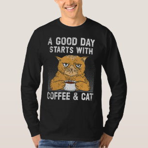 Kaffee- und Katzenküchen Besitzer Koffein Drinker T-Shirt