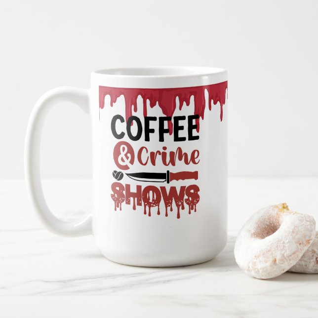 Kaffee- und Kriminalshow Kaffeetasse (Mit Donut)