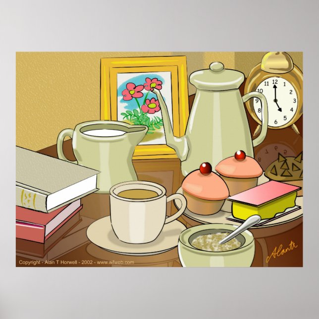 Kaffee und Kuchen Poster (Vorne)