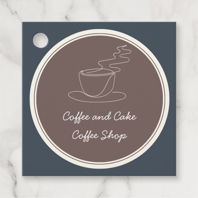 Kaffee- und Kuchenkaffee Geschenkanhänger (Vorderseite)
