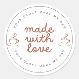 Kaffee- und Kuchenladen Runder Aufkleber