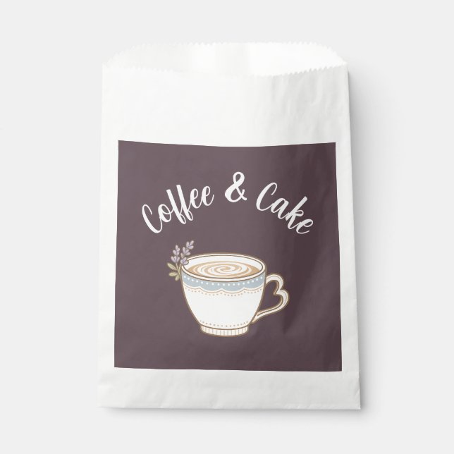 Kaffee- und Kuchensiegel-Aufkleber Geschenktütchen (Vorderseite)