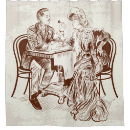 Kaffee und Liebe Duschvorhang