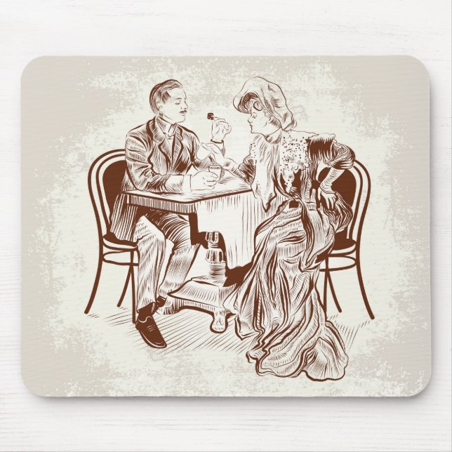 Kaffee und Liebe Mousepad (Vorne)