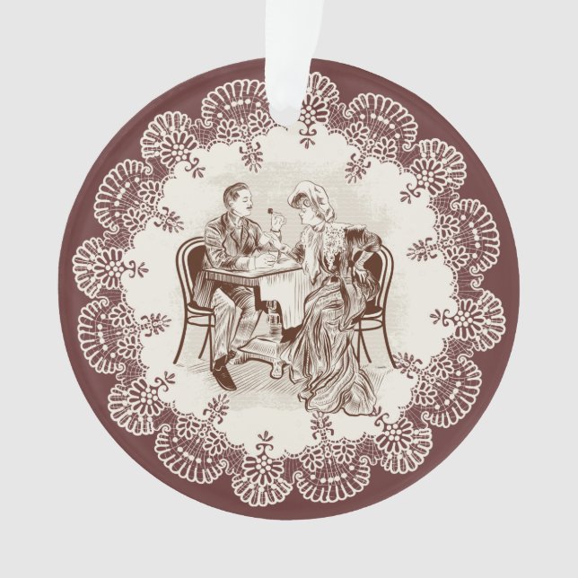 Kaffee und Liebe Ornament (Vorderseite)