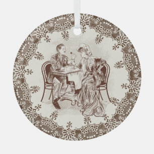 Kaffee und Liebe Ornament Aus Glas