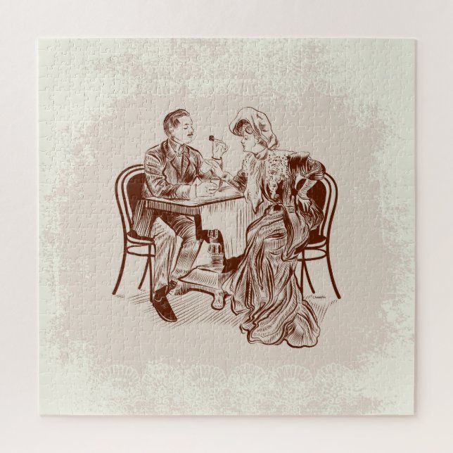 Kaffee und Liebe Puzzle (Vertikal)