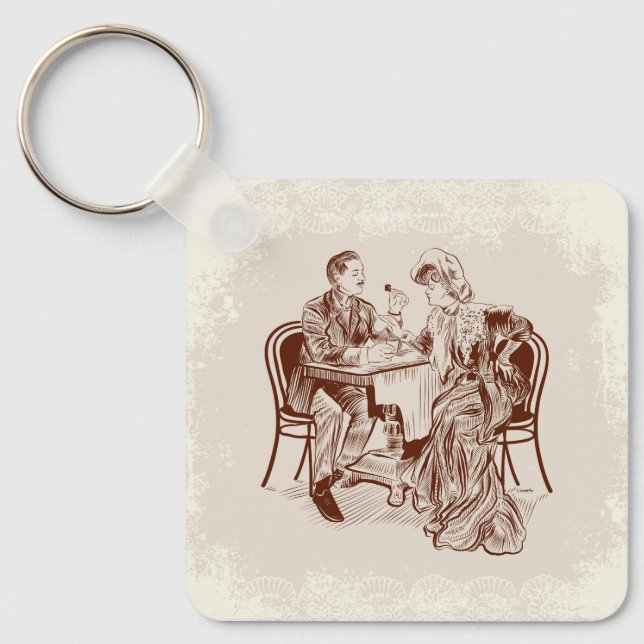 Kaffee und Liebe Schlüsselanhänger (Vorderseite)