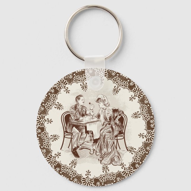 Kaffee und Liebe Schlüsselanhänger (Vorderseite)