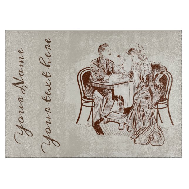 Kaffee und Liebe Schneidebrett (Vorderseite)