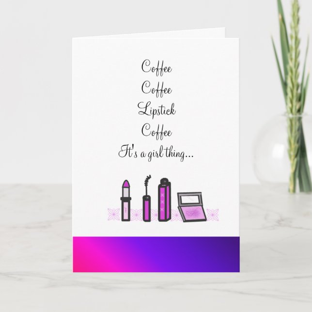 Kaffee und Lippenstift Ankündigung (Vorderseite)