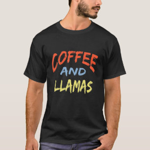 Kaffee- und Llamasdesign für Tierliebhaber T-Shirt