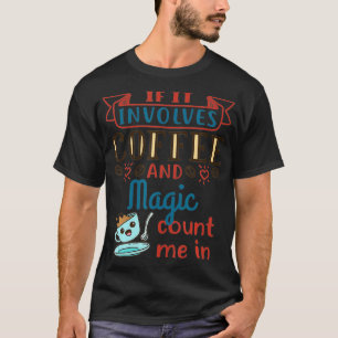 Kaffee und Magie Niedliche Magier-Performer T-Shirt