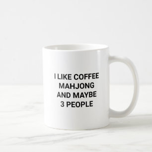 Kaffee- und Mahjong-Liebhaber Lustiges Mahj Kaffeetasse