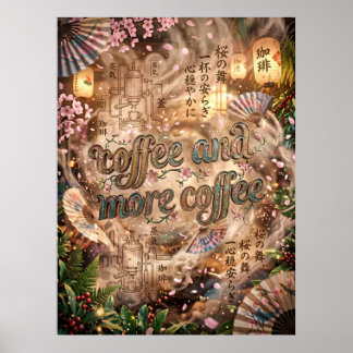 Kaffee und mehr Kaffee Poster