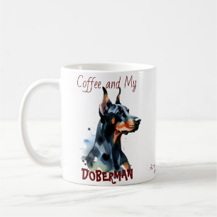 Kaffee und mein Doberman niedlich/Tasse personalis Kaffeetasse