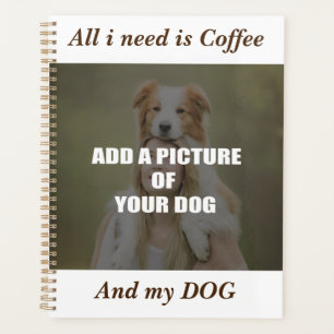 Kaffee und mein Hundebüt Kissen Planer