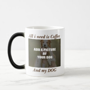 Kaffee und mein Hundebüt Kissen Verwandlungstasse