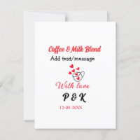 Kaffee- und Milch-Mischung Liebespaar Kaffee rotes