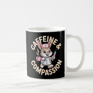 Kaffee und Mitgefühl Süße Häschen-Krankenschwester Kaffeetasse