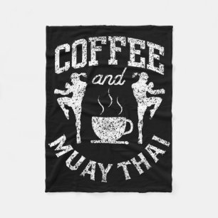 Kaffee und Muay Thai Hobbykämpfer Martial Arts Bo Fleecedecke