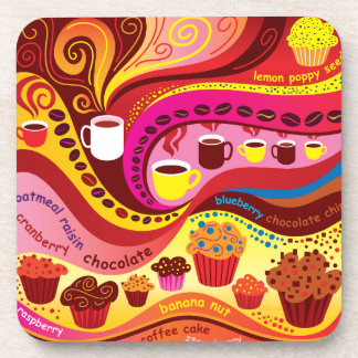 Kaffee- und Muffin-Muster Getränkeuntersetzer