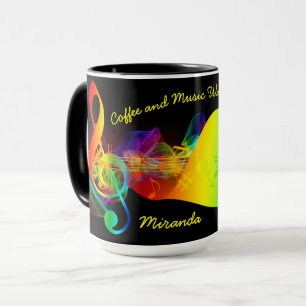 Kaffee und Musik Lover Musik Notizen bearbeiten Na Tasse