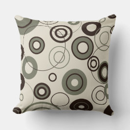 Kaffee- und Olivenzirkel Kissen