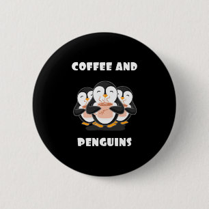 Kaffee und Pinguine Button