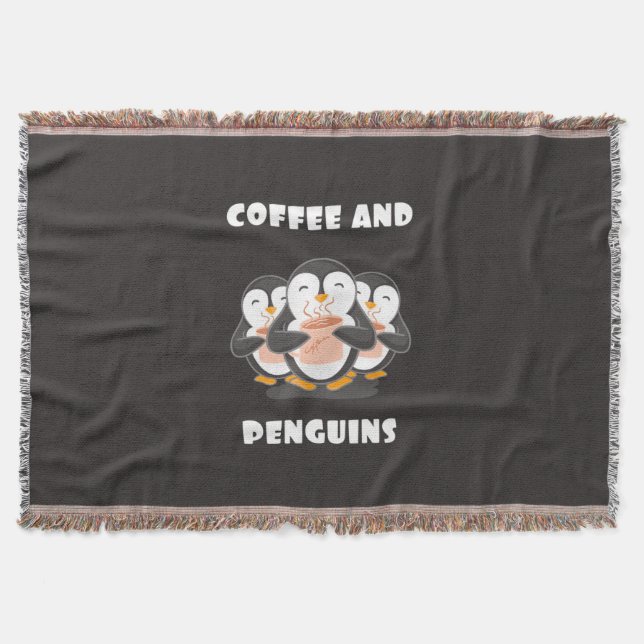 Kaffee und Pinguine Decke (Vorderseite)
