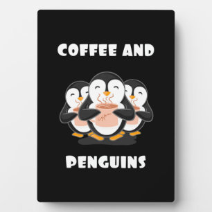 Kaffee und Pinguine Fotoplatte
