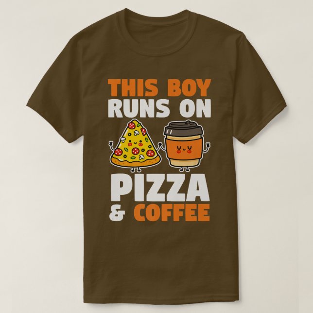 Kaffee und Pizza Premium T-Shirt (Design vorne)