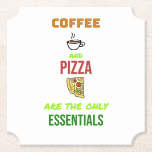Kaffee und Pizza Untersetzer