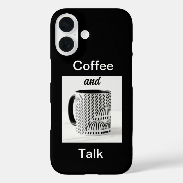 Kaffee und reden schwarz Case-Mate iPhone hülle (Rückseite)