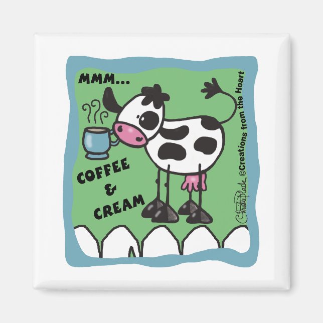 Kaffee und Sahne Magnet (Vorne)