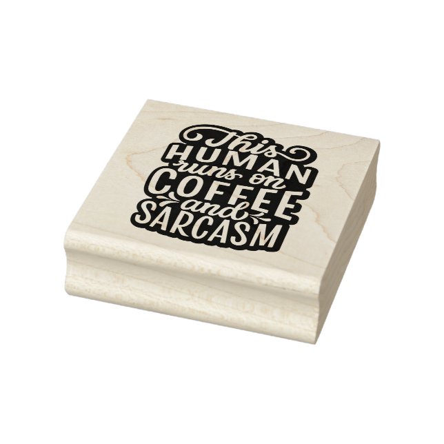 Kaffee und Sarcasm Gummistempel (Stempel)