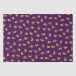 Kaffee und Schokolade Biscuits Muster Lila Küche Seidenpapier