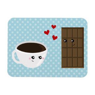 Kaffee und Schokolade Liebe Magnet