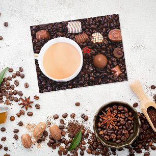 Kaffee- und Schokoladen-Wonne-Postkarte Postkarte
