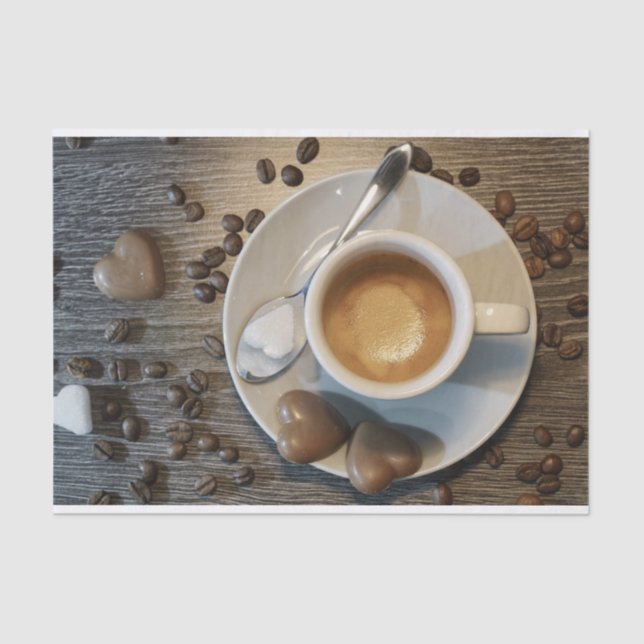 Kaffee- und Schokoladenpapier Seidenpapier (Vorderseite)