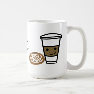 Kaffee und Süßigkeiten mit Niedlichem Sprichwort Tasse