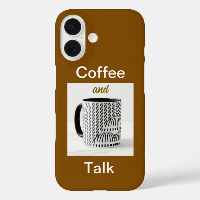 Kaffee und Talk braun Case-Mate iPhone Hülle (Rückseite)