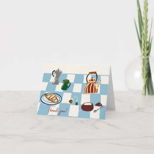 Kaffee und Tee Dankeschön Karte (Vorderseite)