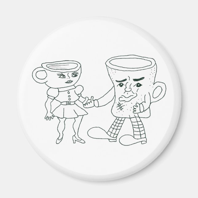 Kaffee und Tee Magnet (Vorne)