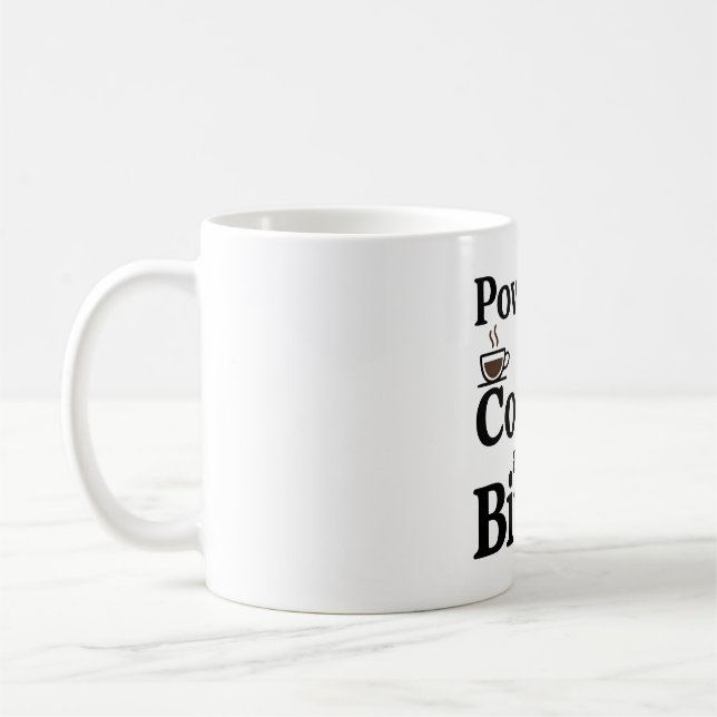 Kaffee und Vögel - Minimalistischer Vogelbeobachte Kaffeetasse (Links)